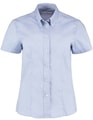 Dames blouse korte mouw Kustom Kit KK701 light blue